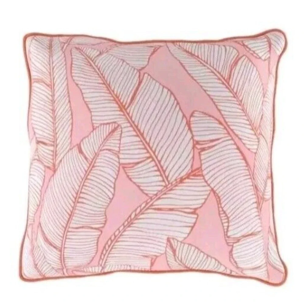 allen + roth Floral Herbo Peach Square Throw Pillow Tropical Boho Cottagecore